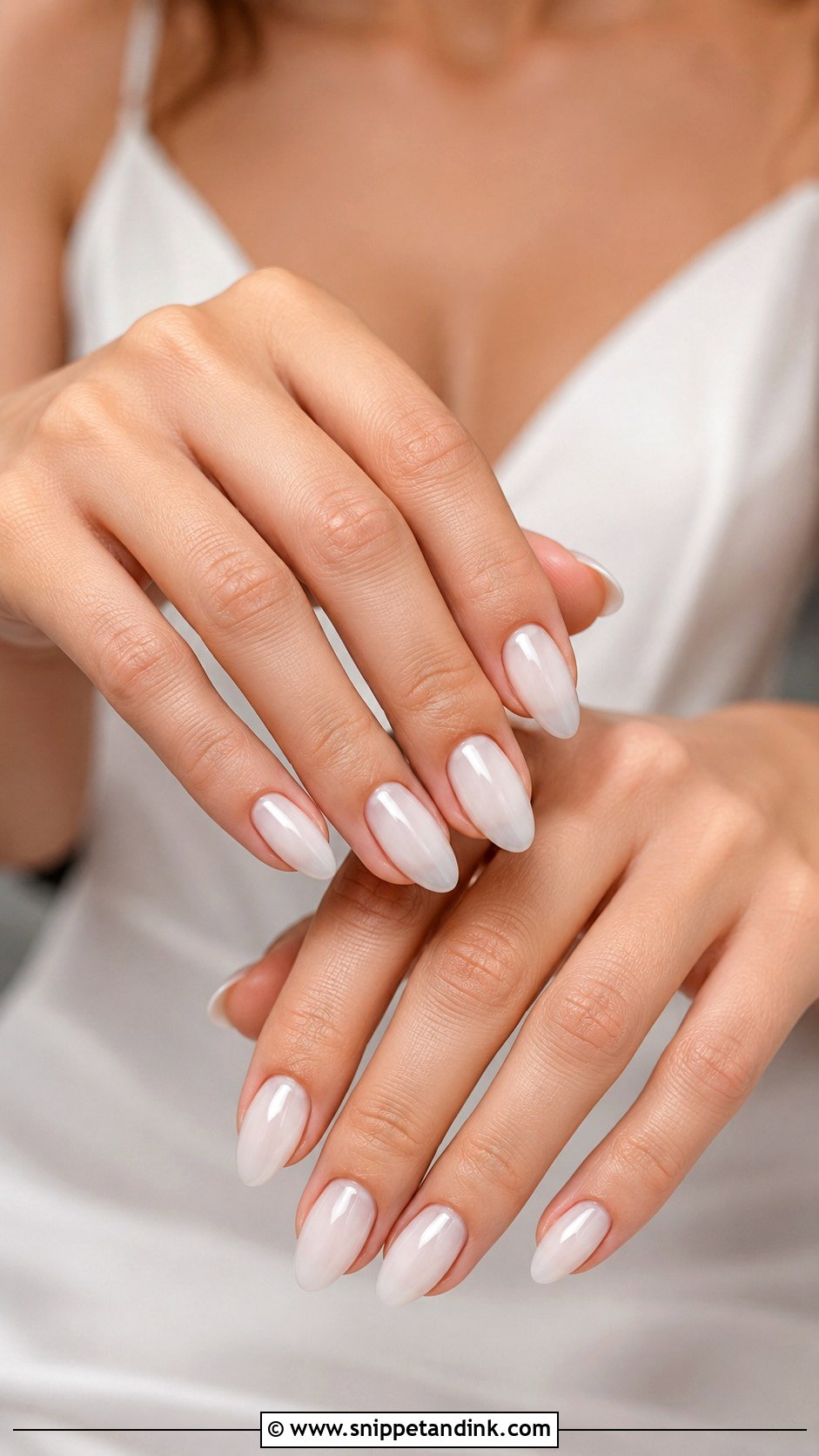 Milky White Bride Wedding Nails - Snippet and Ink - 30 Bride's Nails Wedding