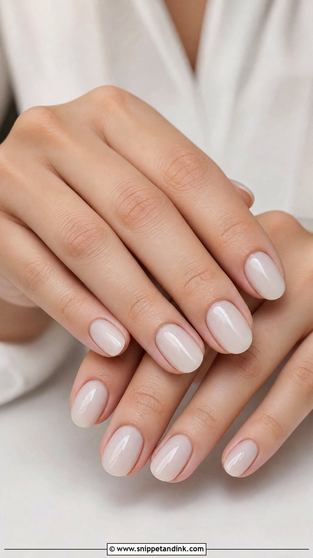 Milky White Bridesmaid Nails - Snippet and Ink - 25 Simple Bridesmaid Wedding Nails