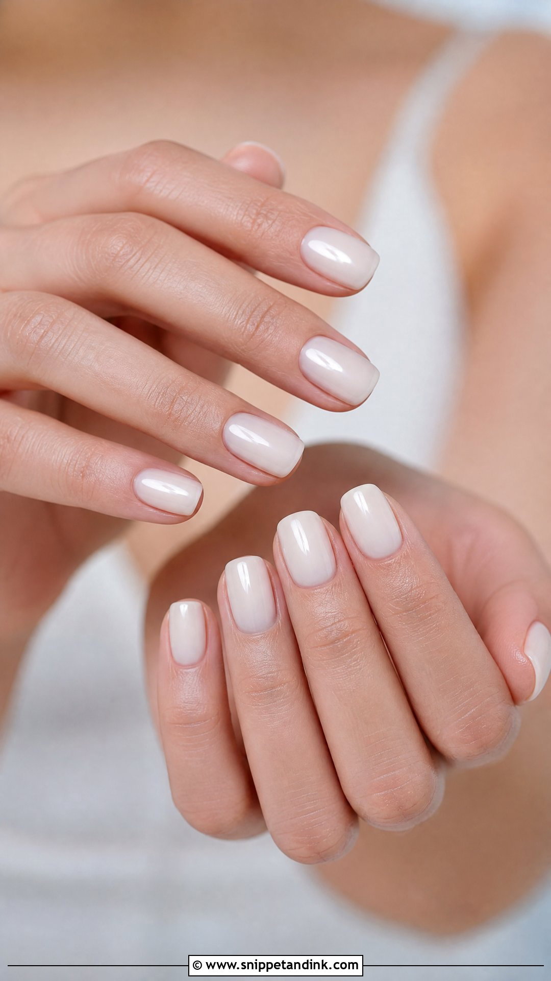 Milky White Bridesmaid Nails - Snippet and Ink - 30 Wedding Nails for Bridesmaids