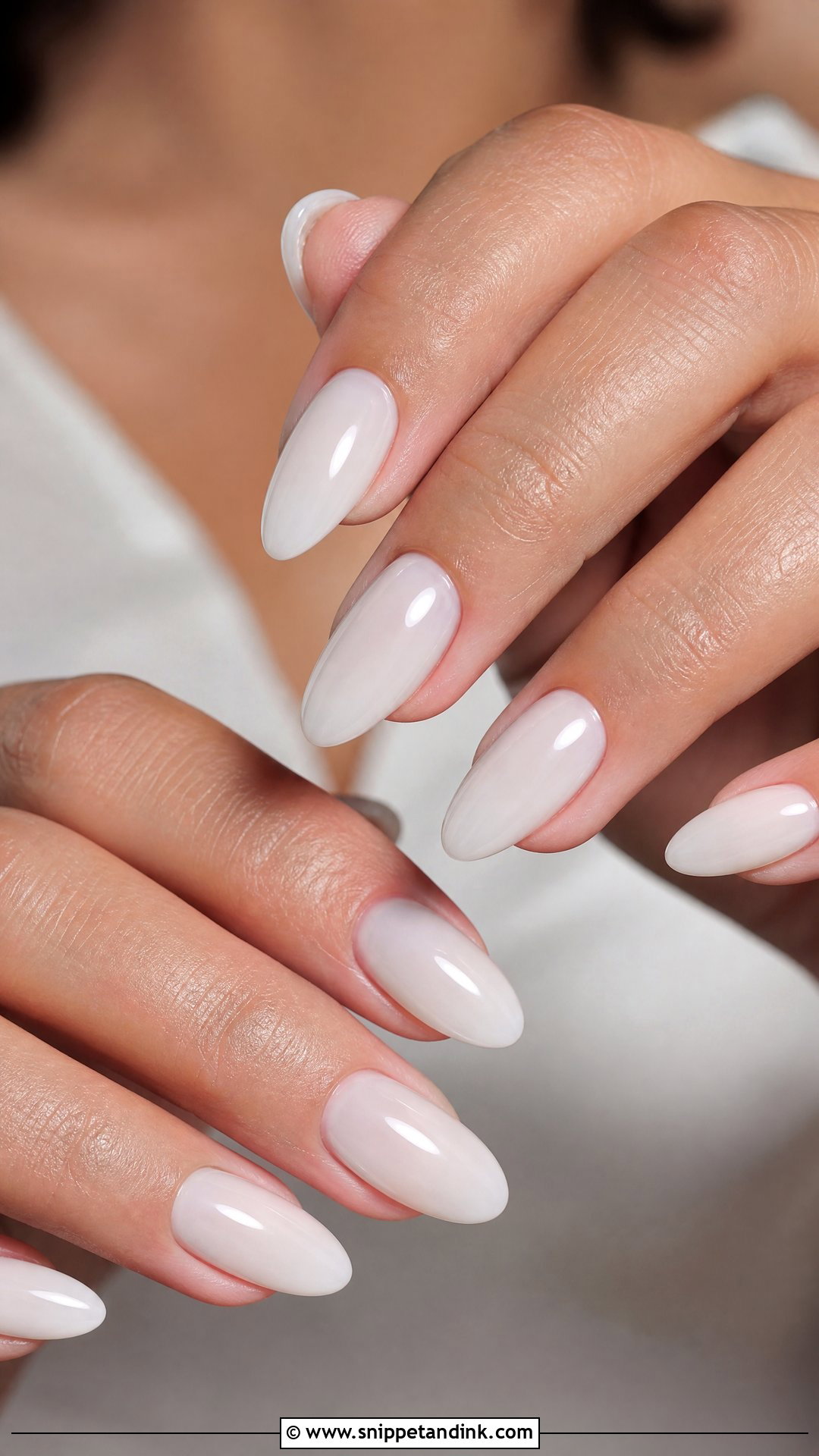 Milky White Bridesmaid Nails - Snippet and Ink - 35 Bridesmaid Nails