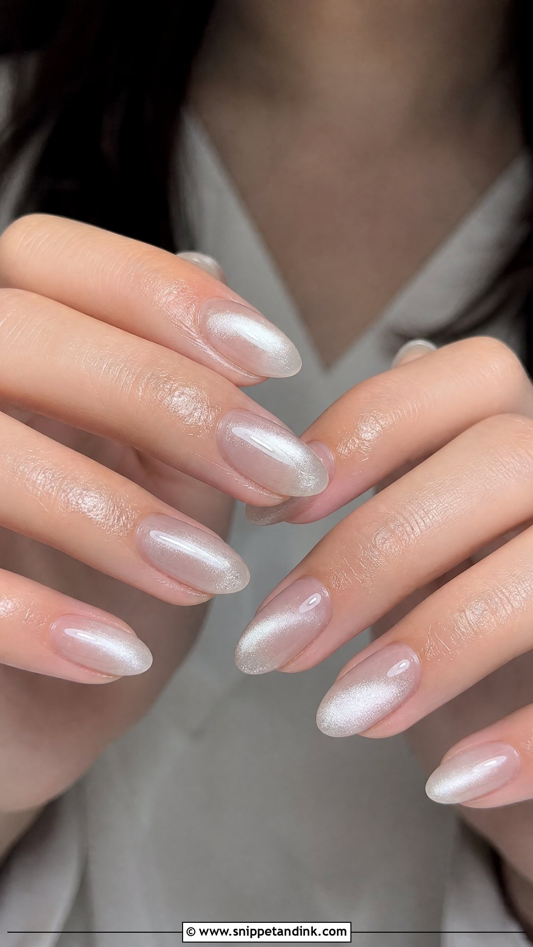 Milky White Cat Eye Bridal Nails - Snippet and Ink - 25 Cat Eye Bridal Nails