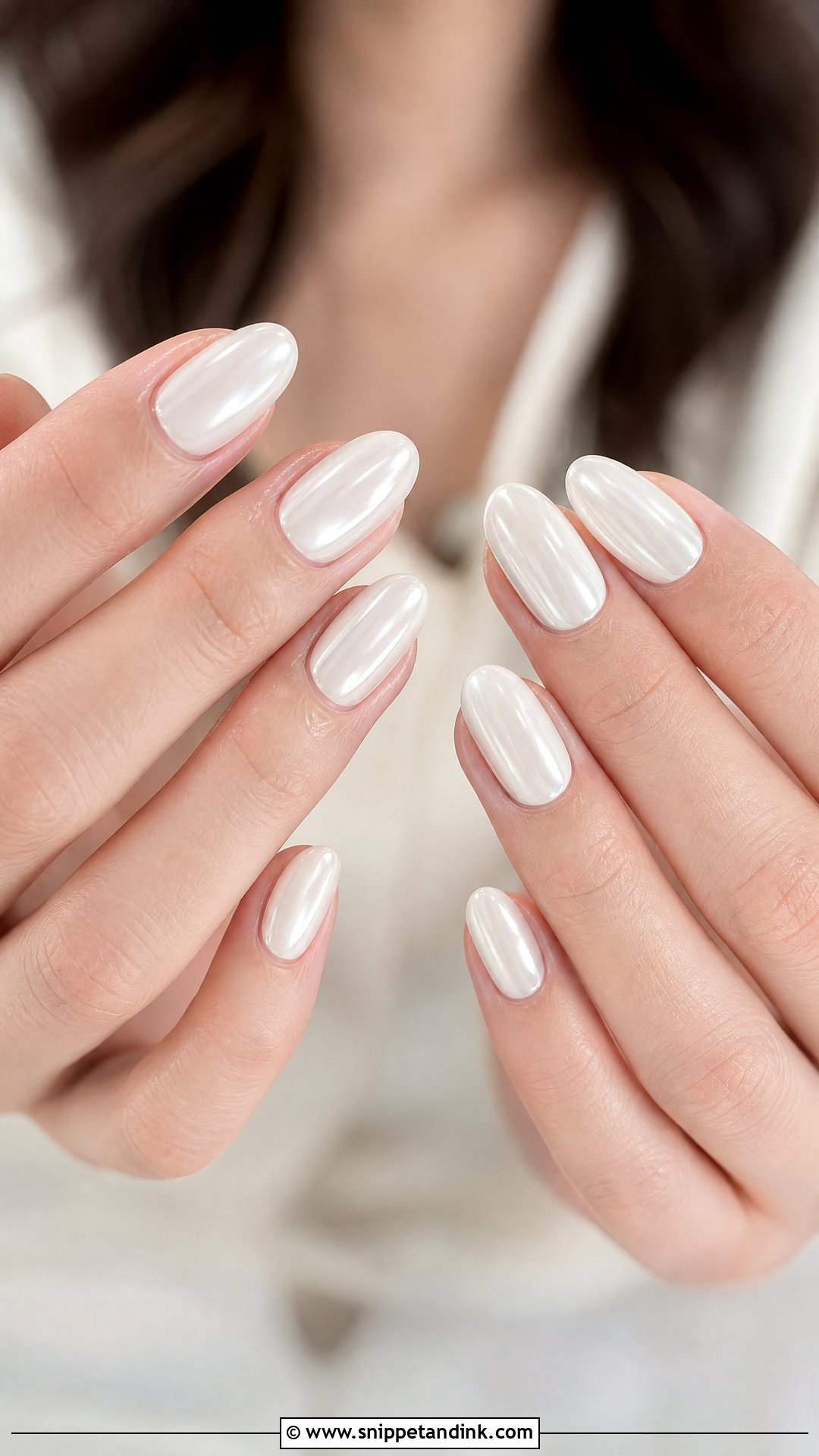 Milky White Chrome Engagement Nails - Snippet and Ink - 25 Fun Engagement Nails