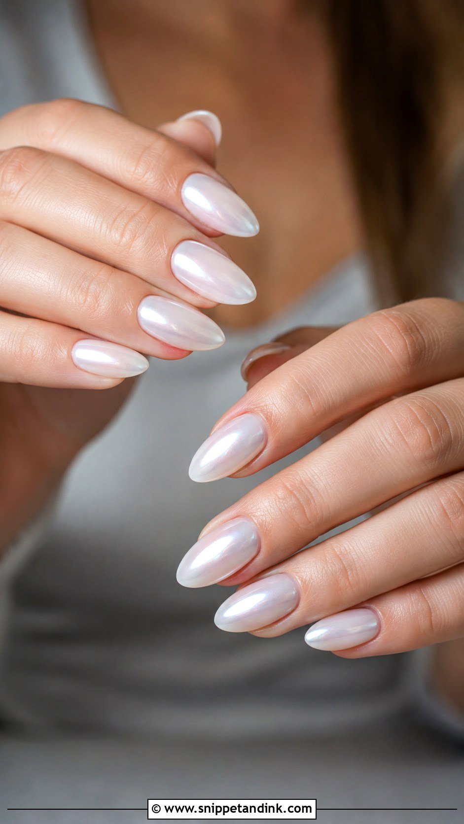 Milky White Chrome Nails - Snippet and Ink - 20 Nail Art for Wedding Guest Ideas
