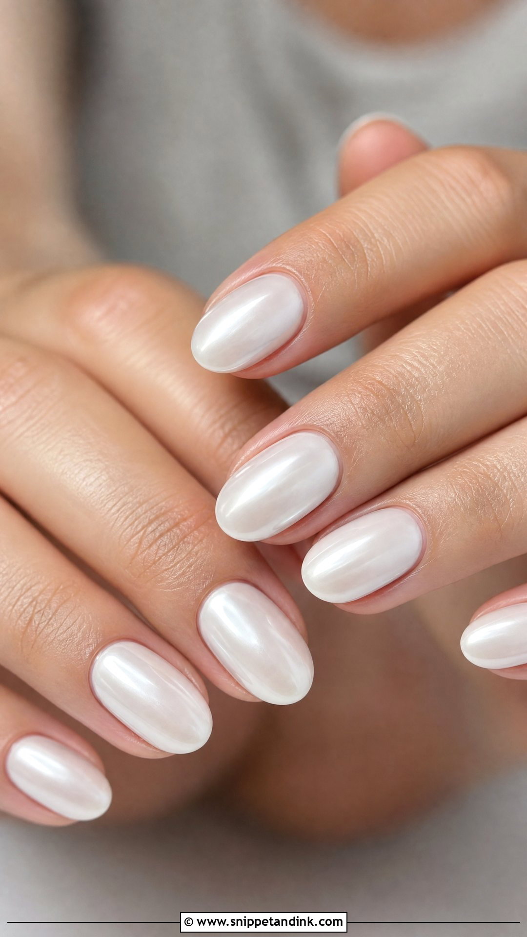Milky White Chrome Nails - Snippet and Ink - 20 Summer Wedding Guest Nails
