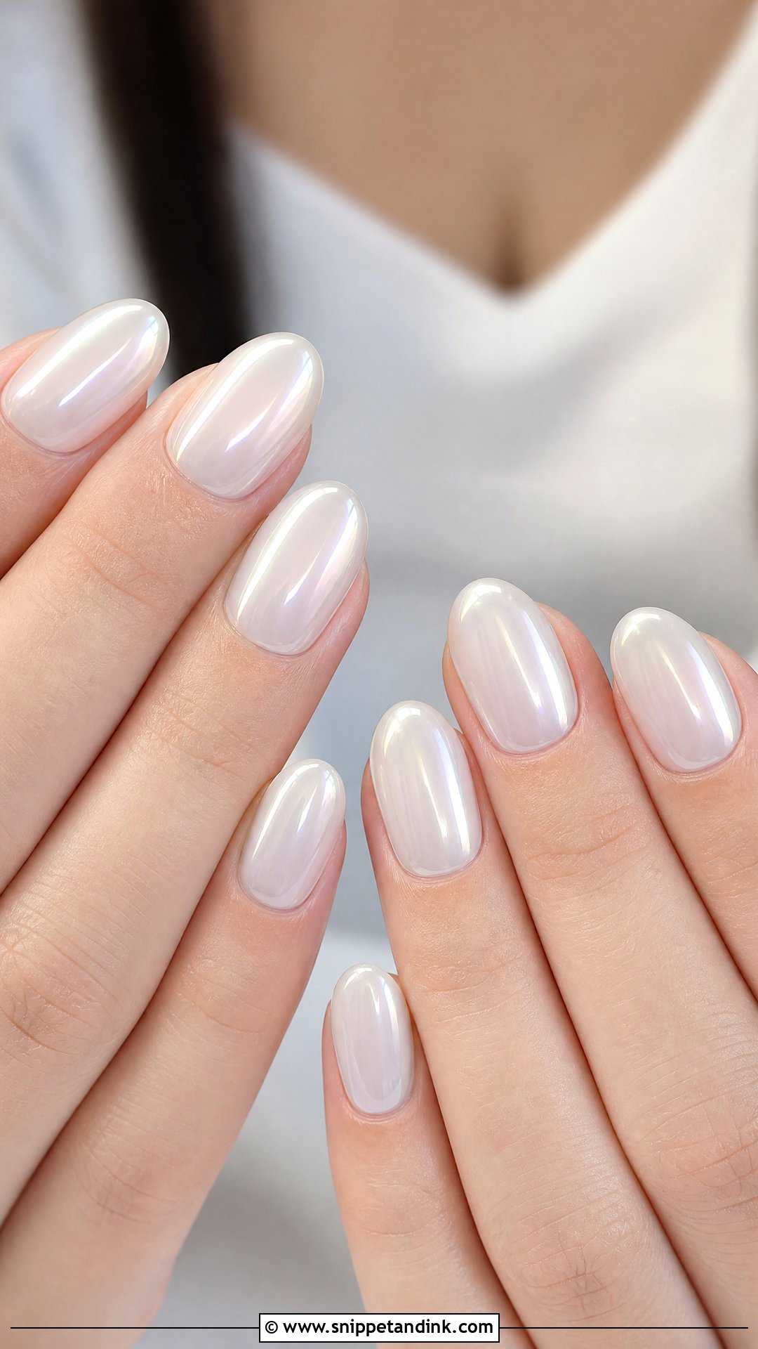 Milky White Chrome Nails - Snippet and Ink - 25 Wedding Guest Nail Inspo Ideas