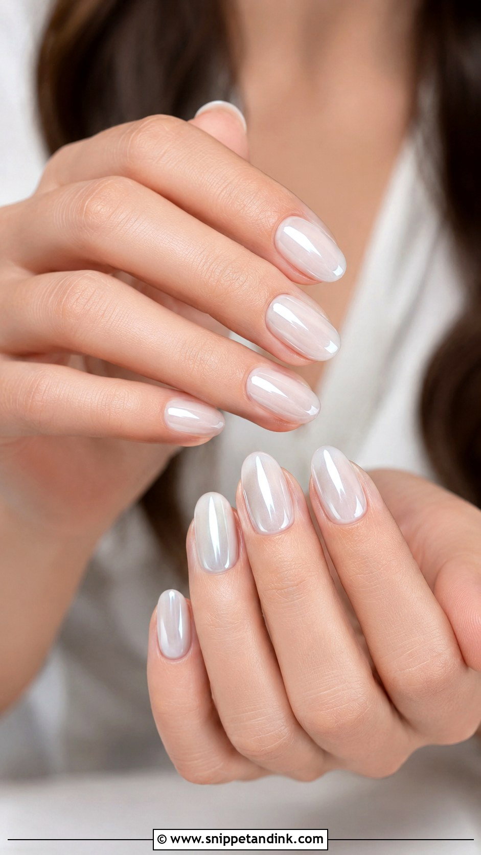 Milky White Chrome Wedding Nails - Snippet and Ink - 20 Chrome Wedding Nails for Bride