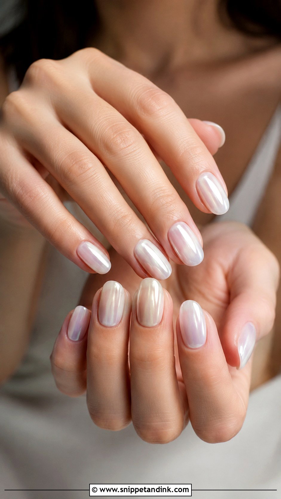 Milky White Chrome Wedding Nails - Snippet and Ink - 20 Chrome Nails for Wedding