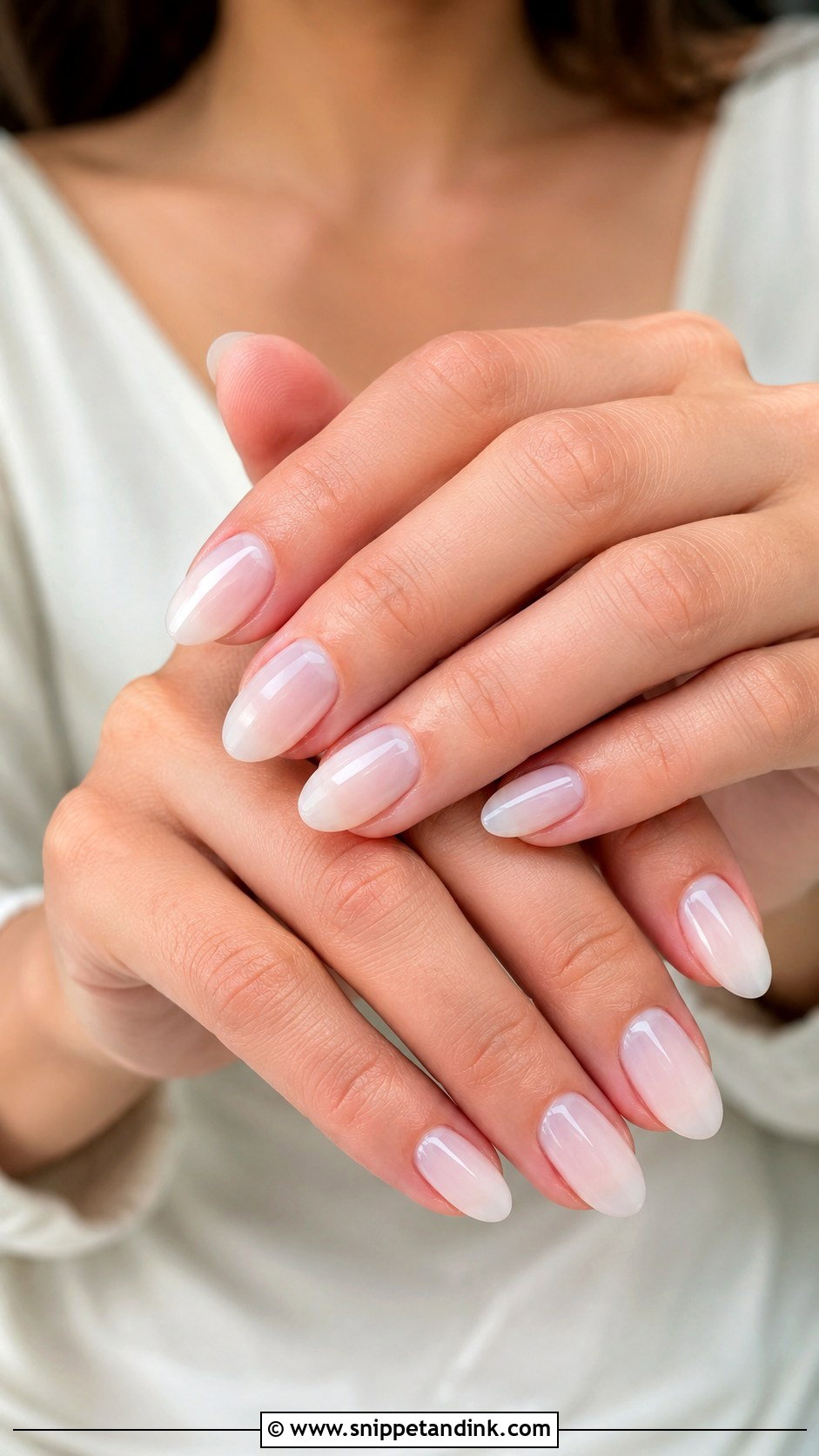 Milky White Engagement Bride Nails - Snippet and Ink - 20 Nails for Engagement Bride