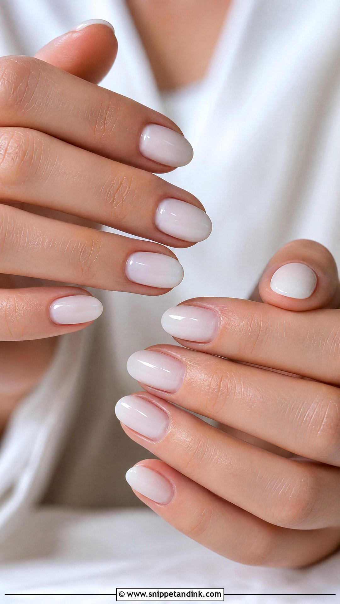 Milky White Engagement Nails - Snippet and Ink - 35 Engagement Nails Ideas