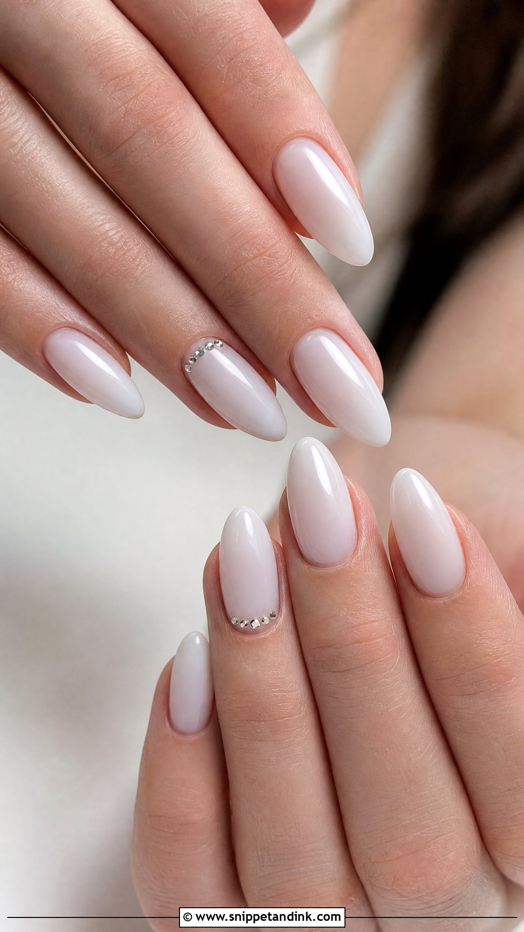 Milky White Engagement Nails - Snippet and Ink - 25 Nail Art for Engagement Brides Ideas