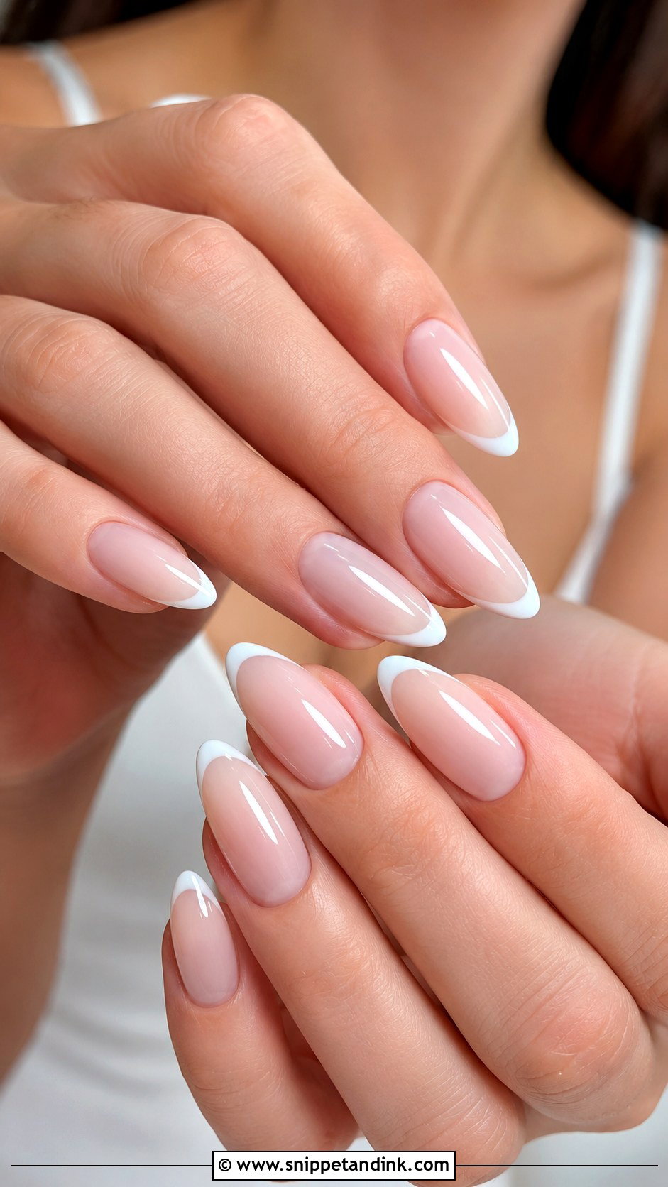 Milky White French Tip Bridal Nails - Snippet and Ink - 20 Milky White Bridal Nails