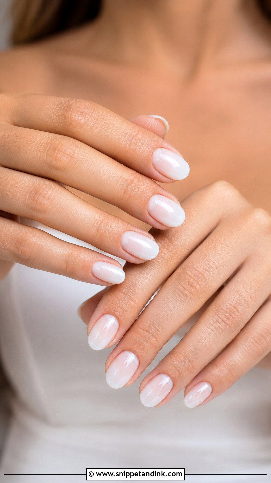 Milky White Gel Nails For Bride Wedding - Snippet and Ink - 20 Gel Nails for the Bride Wedding