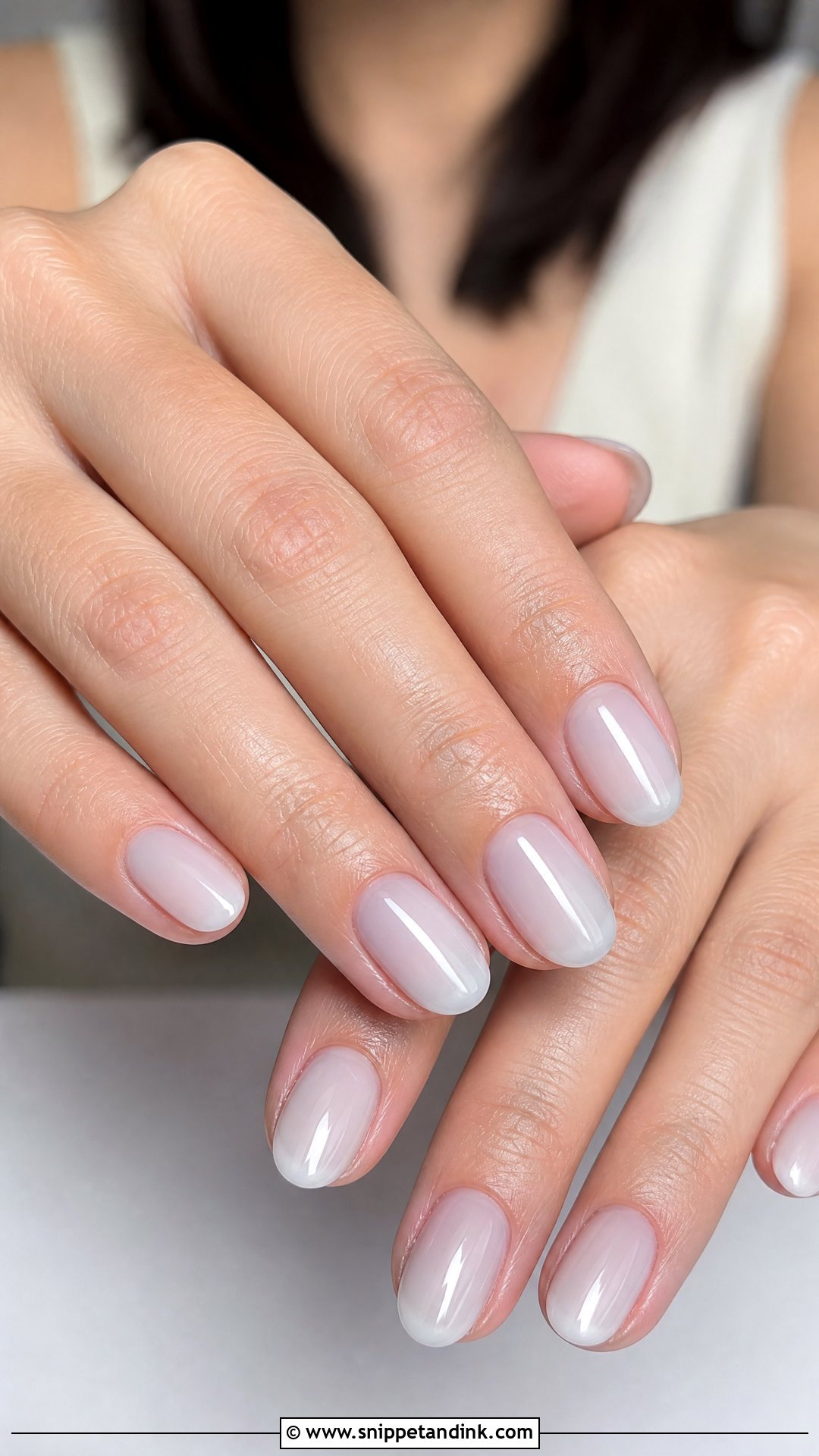 Milky White Gel Wedding Nails - Snippet and Ink - 20 Classy Gel Wedding Nails for Bride