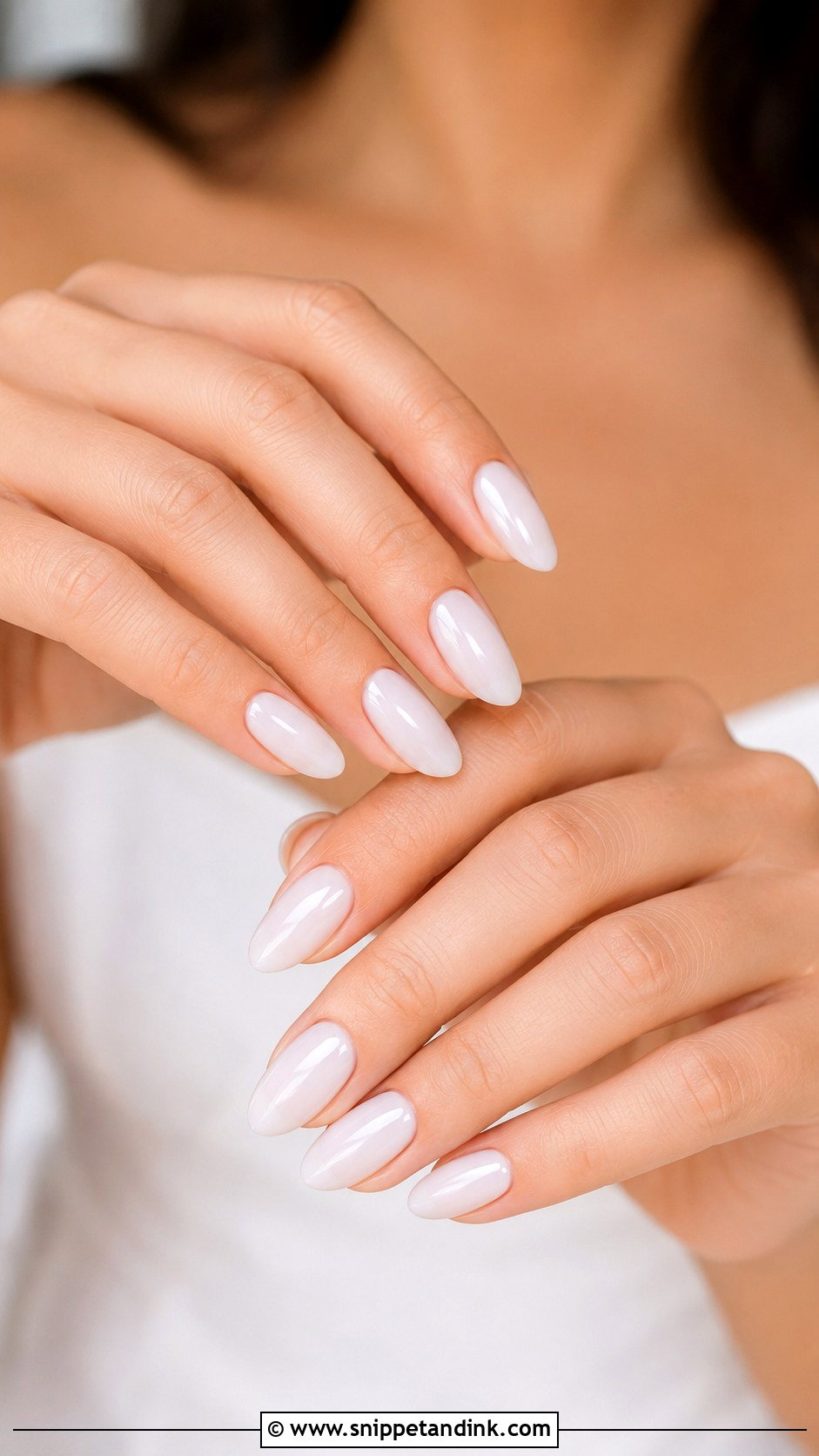 Milky White Gel X Wedding Nails - Snippet and Ink - 20 Gel X Wedding Nails