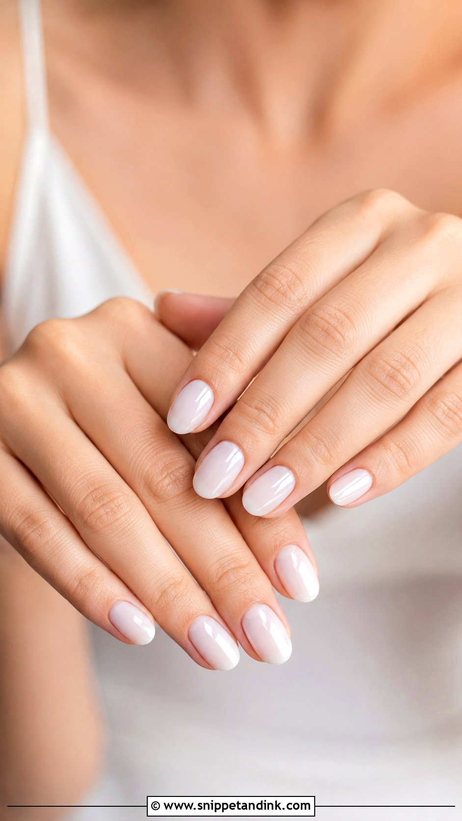 Milky White Maid Of Honor Nails - Snippet and Ink - 20 Maid of Honor Nails Ideas Wedding Day
