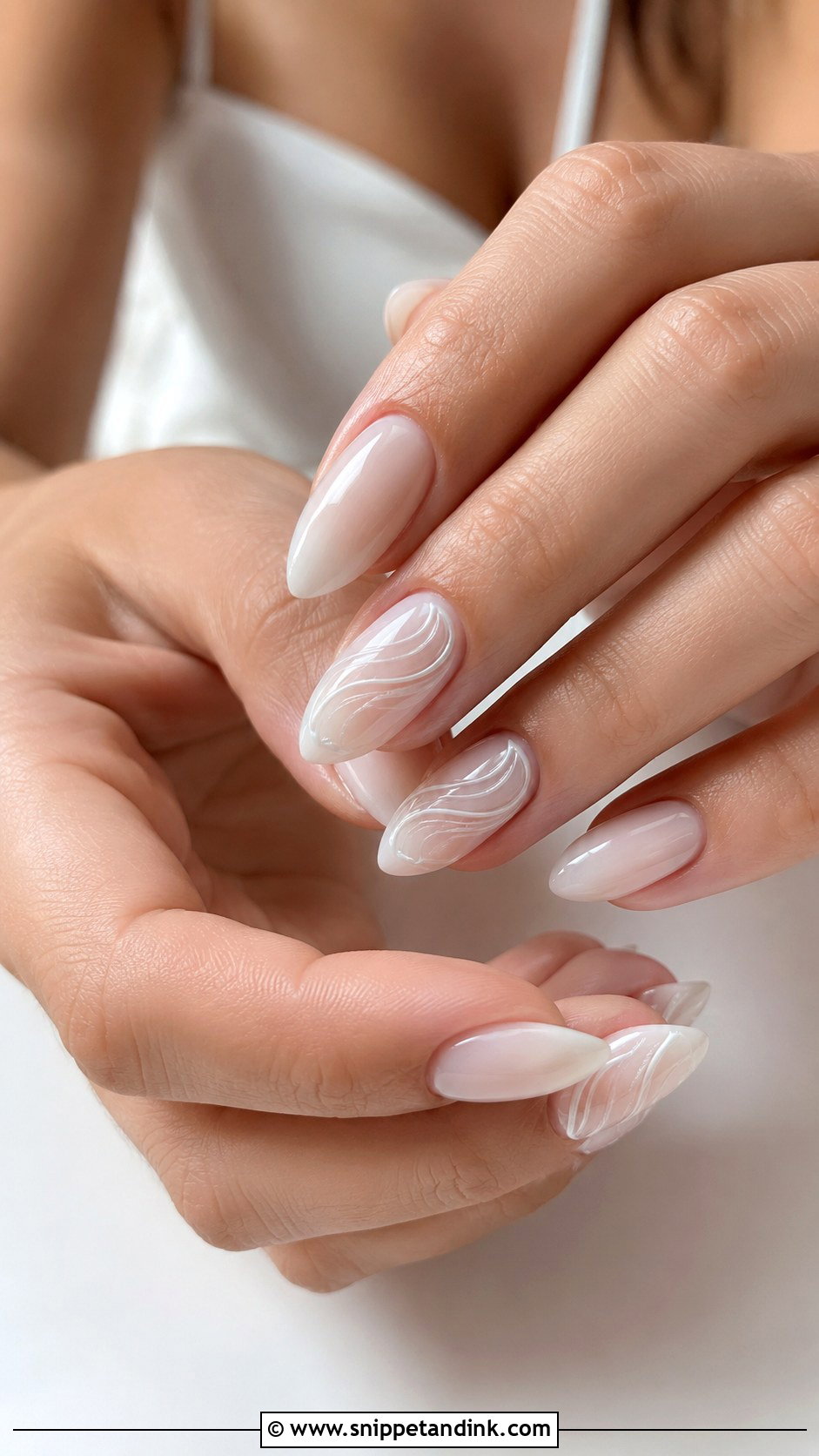 Milky White Matte Bridal Nails - Snippet and Ink - 20 Milky White Bridal Nails
