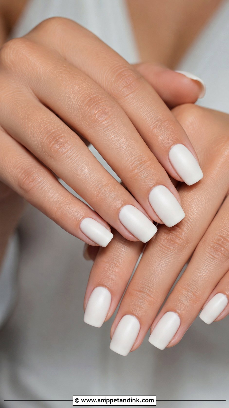 Milky White Matte Wedding Nails - Snippet and Ink - 20 Milky White Wedding Nails