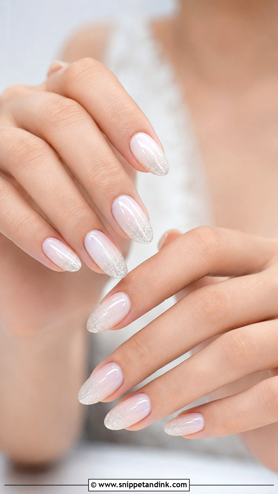 Milky White Micro French Bridal Nails - Snippet and Ink - 20 Milky White Bridal Nails