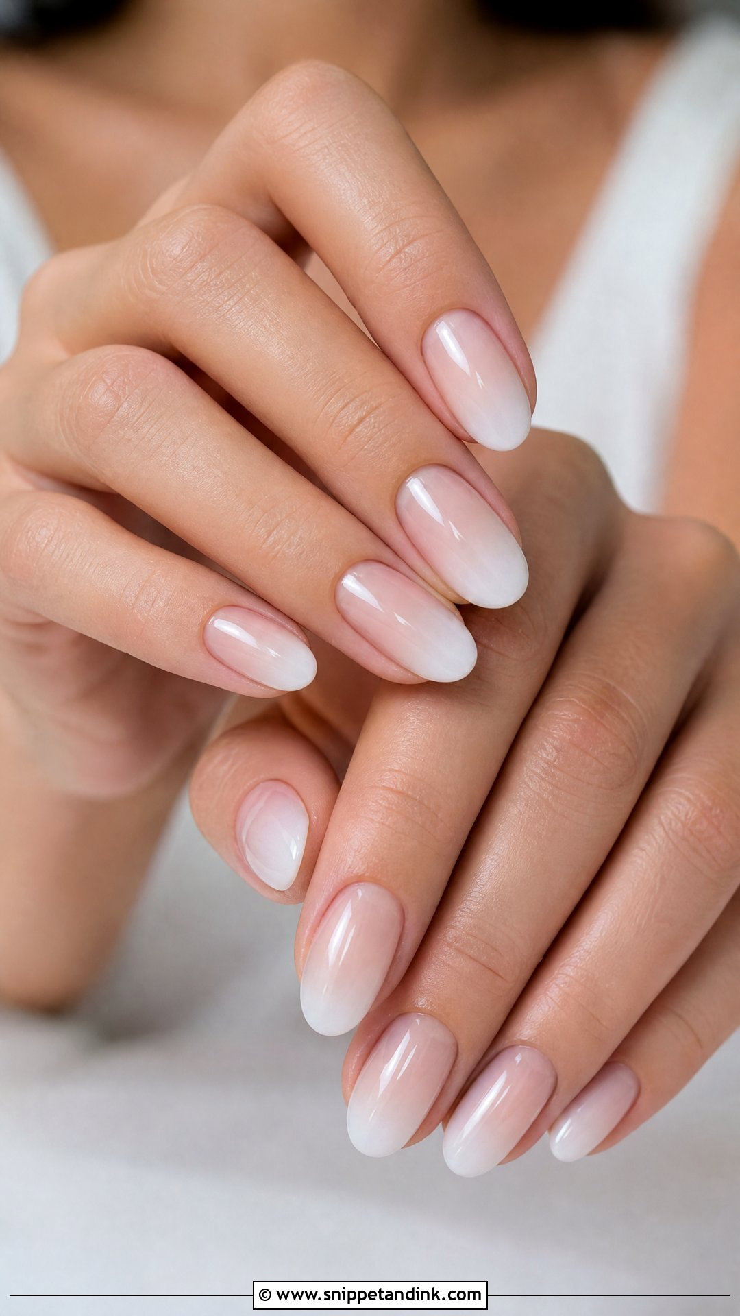 Milky White Ombre Wedding Nails - Snippet and Ink - 25 Ombre Wedding Nails