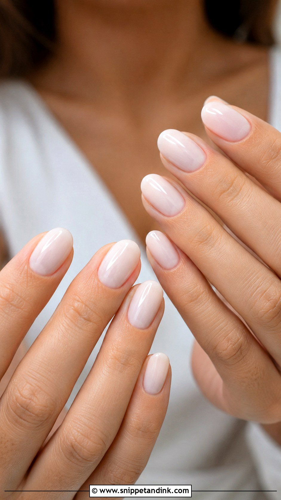 Milky White Oval Bridal Nails - Snippet and Ink - 20 Milky White Bridal Nails