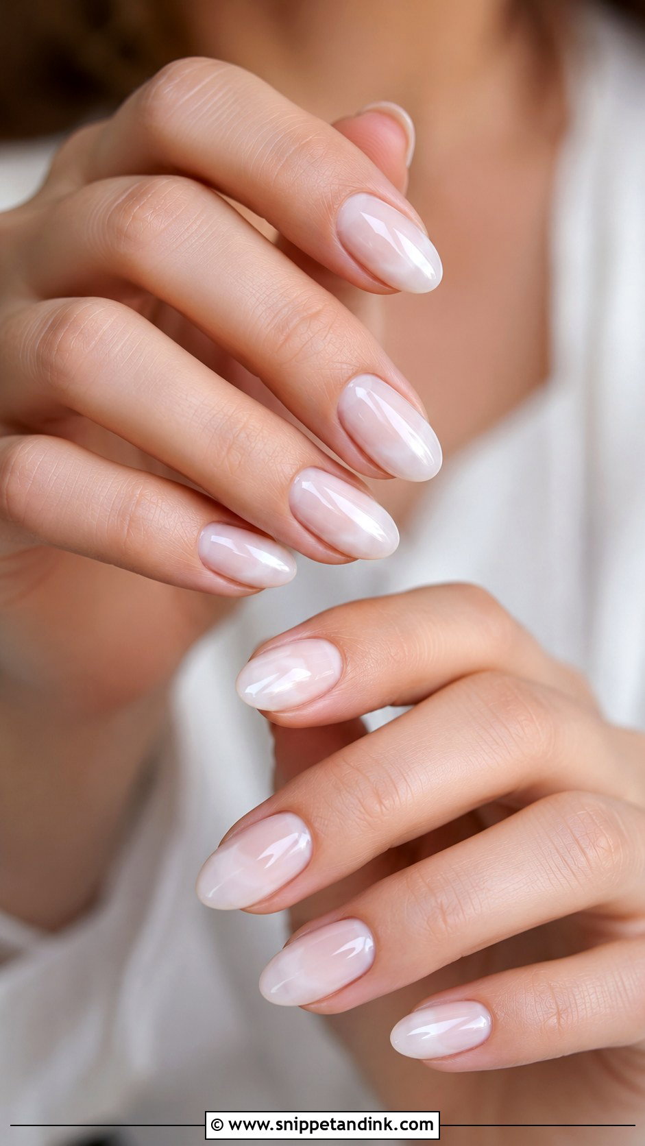 Milky White Spring Bridal Nails - Snippet and Ink - 20 Spring Bridal Nails