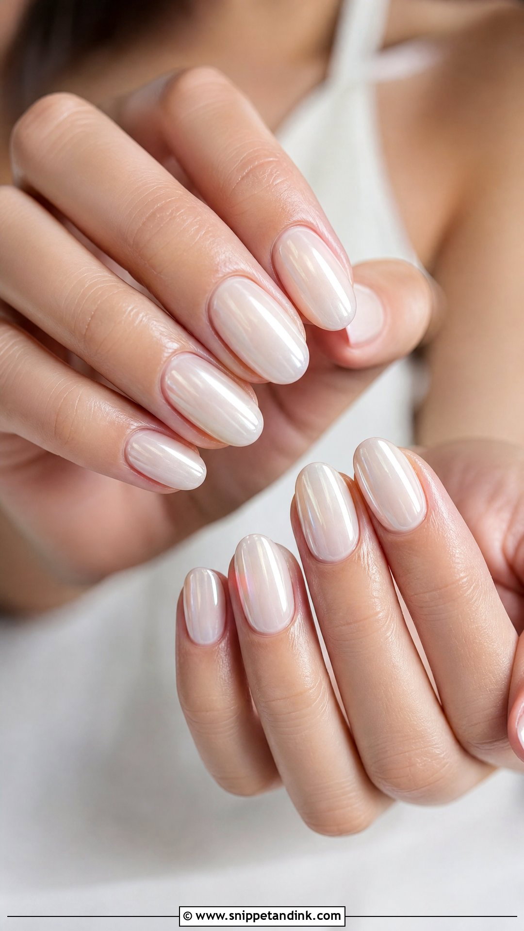 Milky White Spring Wedding Nails - Snippet and Ink - 25 Spring Wedding Nails