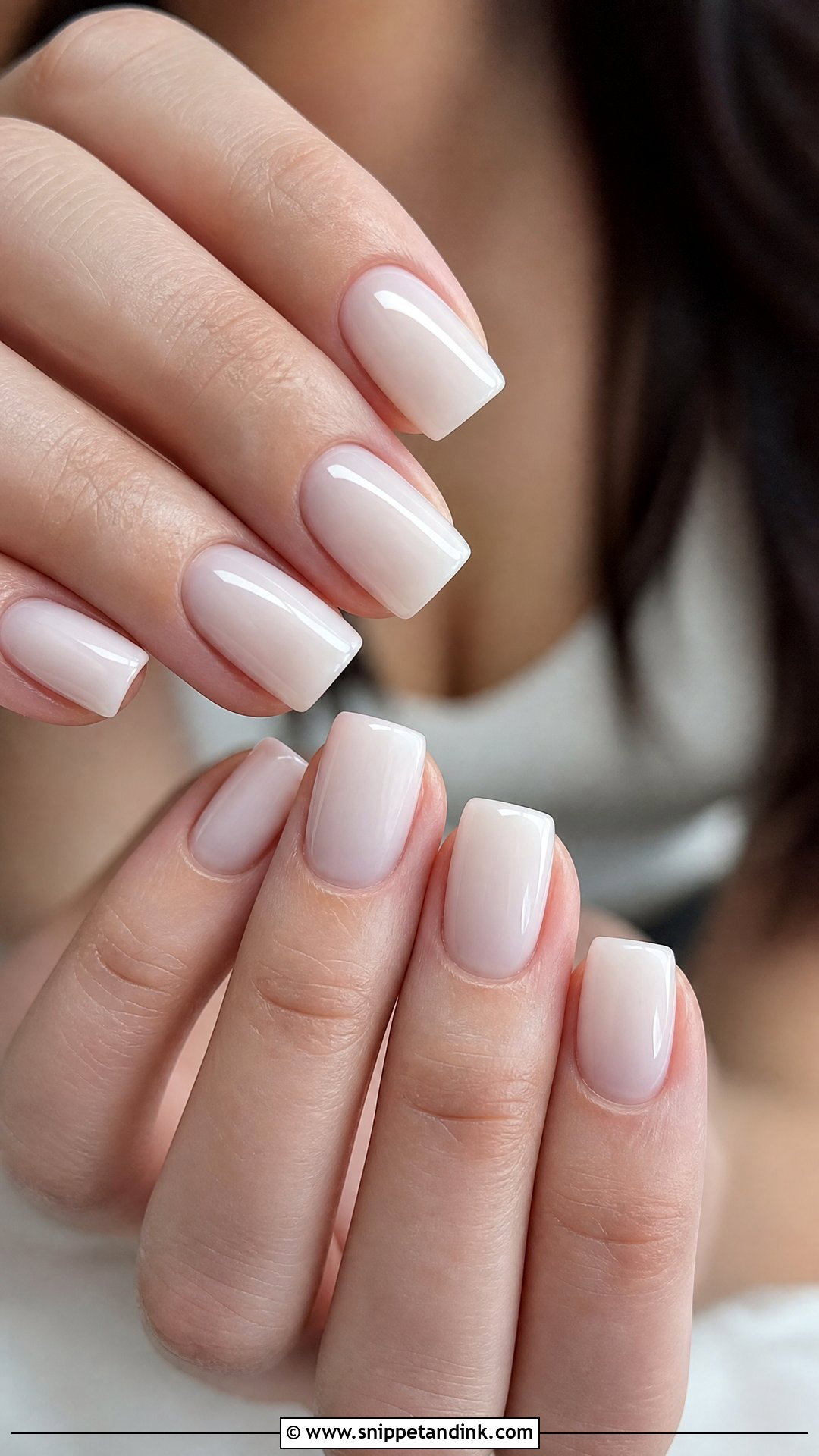Milky White Square Bridal Nails - Snippet and Ink - 25 Square Bridal Nails