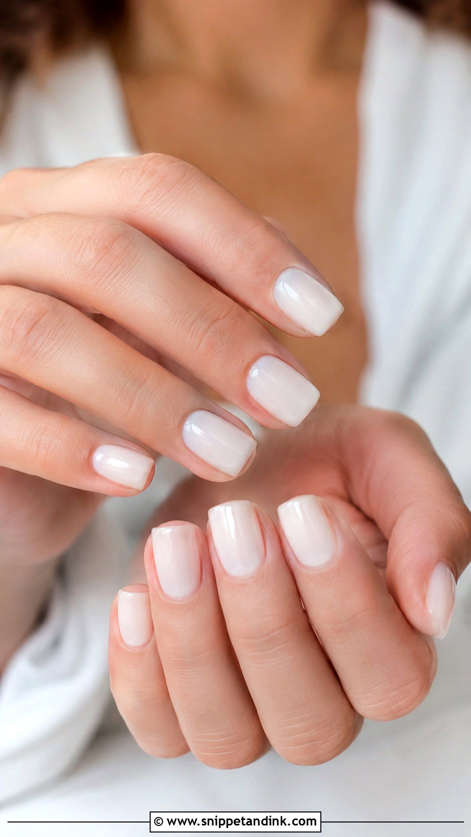 Milky White Square Wedding Nails - Snippet and Ink - 30 Wedding Nails Square