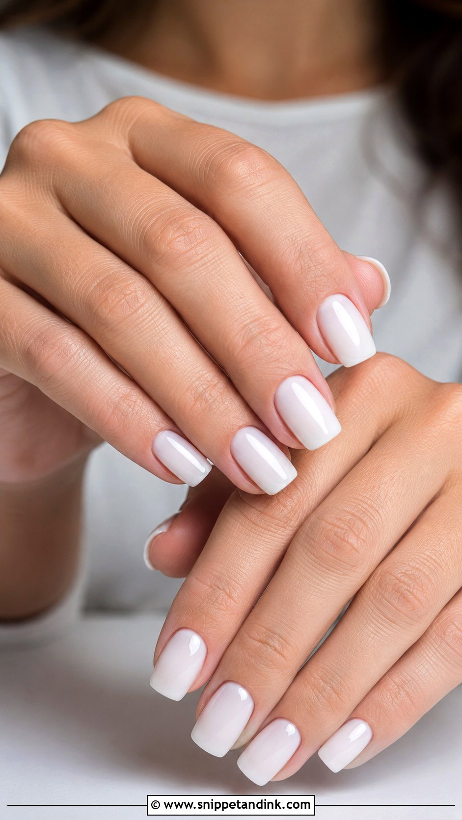 Milky White Square Wedding Nails - Snippet and Ink - 20 Milky White Wedding Nails