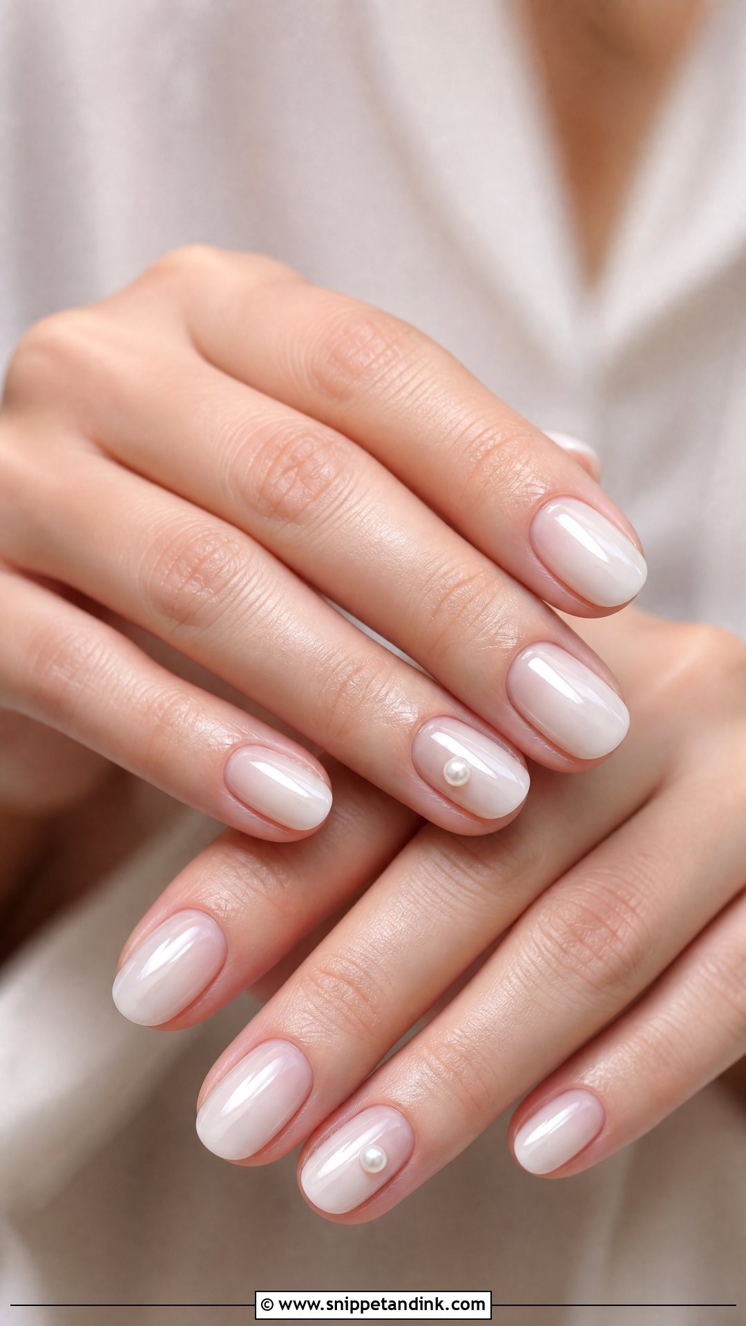 Milky White Summer Wedding Nails - Snippet and Ink - 25 Summer Wedding Nails