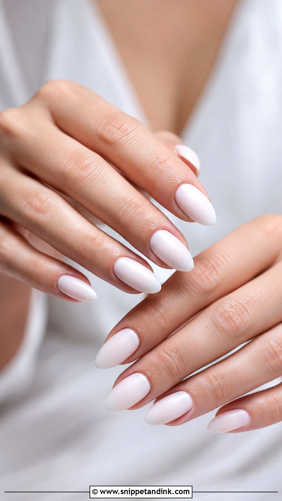Milky White Swirl Bridal Nails - Snippet and Ink - 20 Milky White Bridal Nails