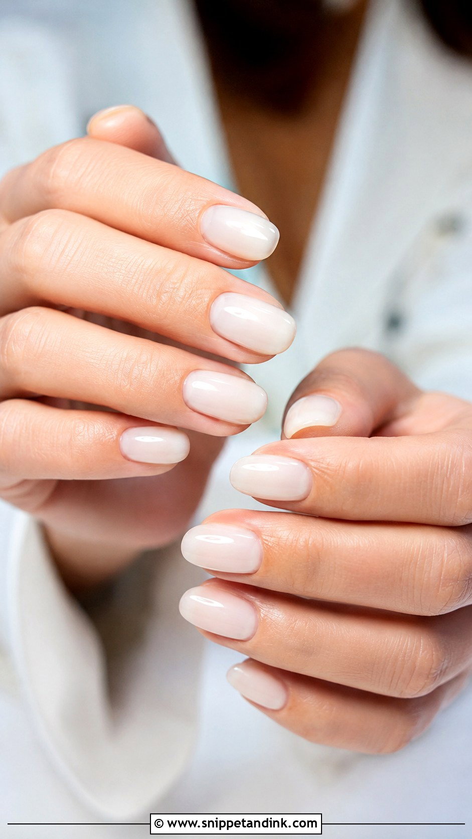 Milky White Wedding Dip Nails - Snippet and Ink - 20 Wedding Dip Nails