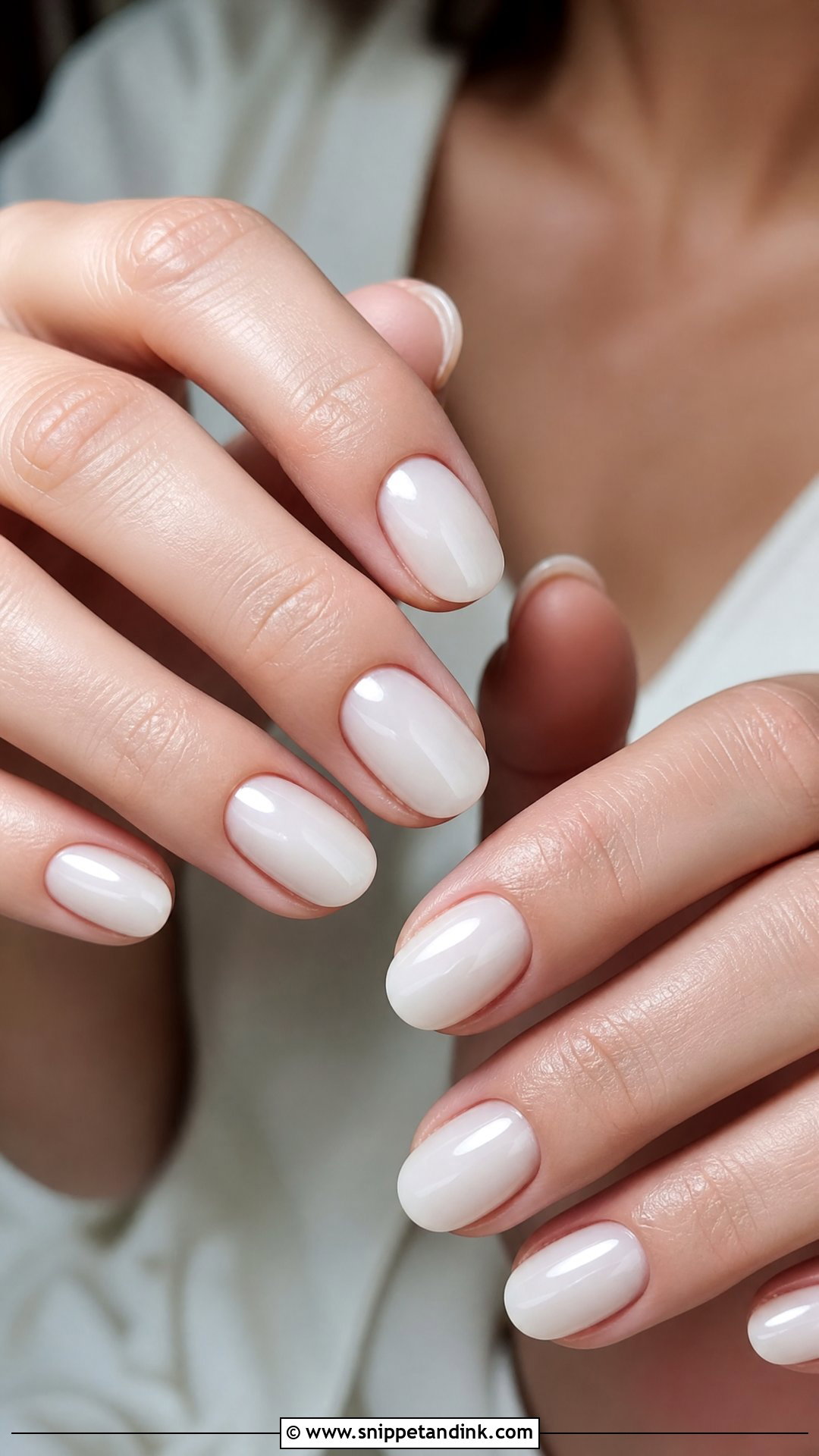 Milky White Wedding Guest Nails - Snippet and Ink - 20 Cute Nails for Wedding Guest
