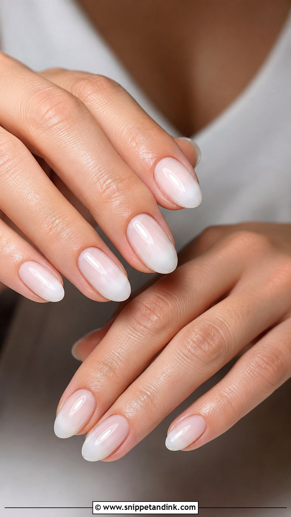 Milky White Wedding Manicure - Snippet and Ink - 20 Wedding Manicure for Bride Ideas