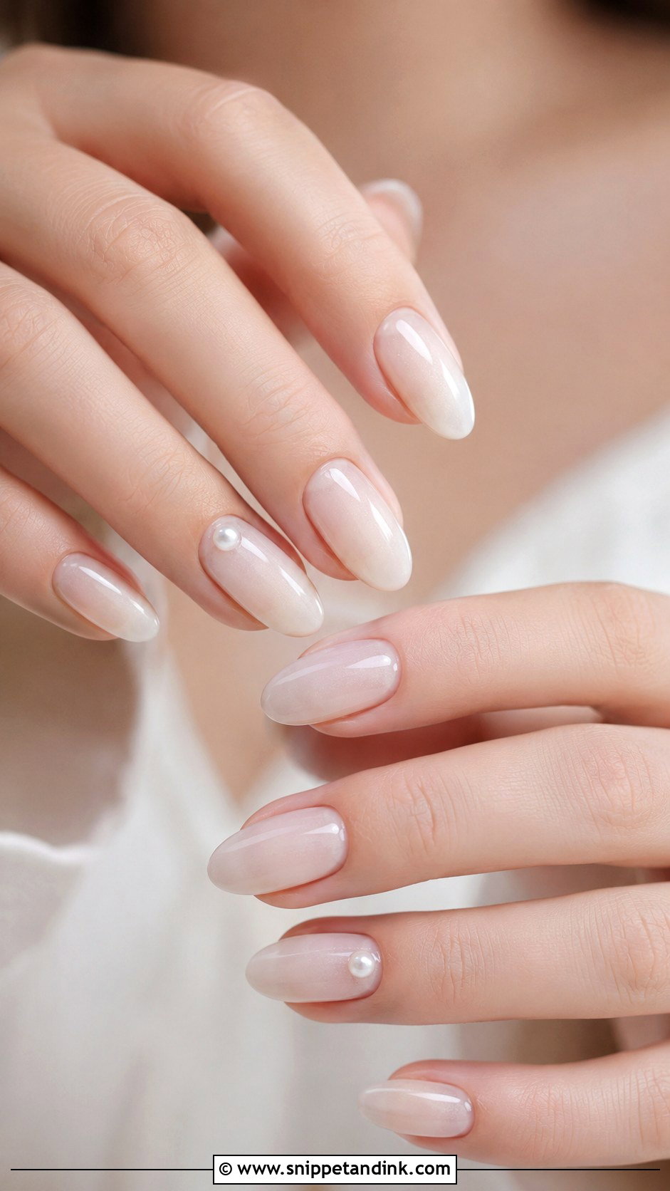 Milky White Wedding Nail Extensions - Snippet and Ink - 20 Nail Extensions for Wedding Ideas