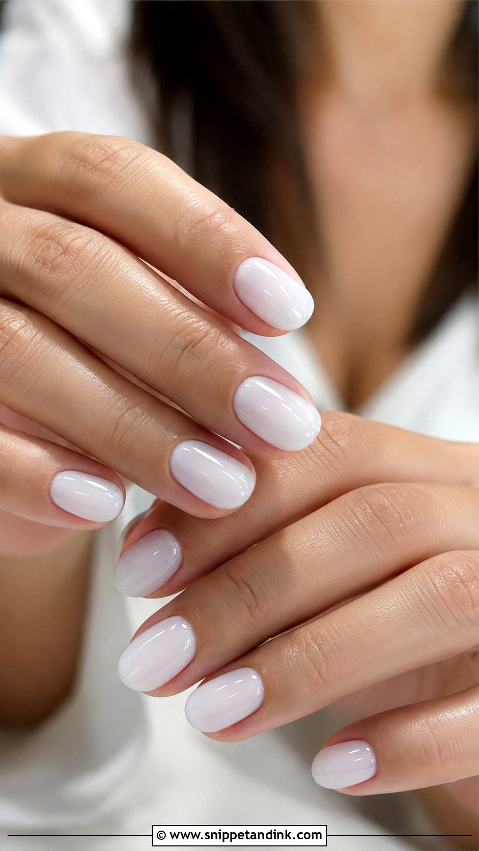Milky White Wedding Nails - Snippet and Ink - 20 Modern Wedding Nails