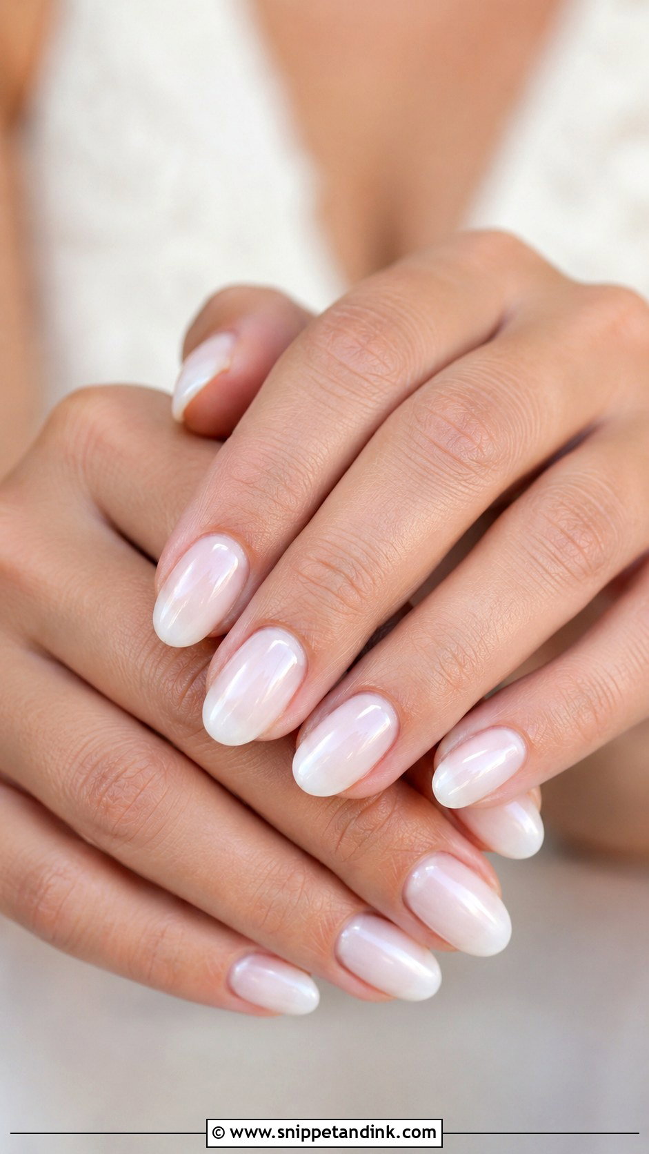 Milky White Wedding Nails - Snippet and Ink - 20 Nail Art Design for Wedding Ideas