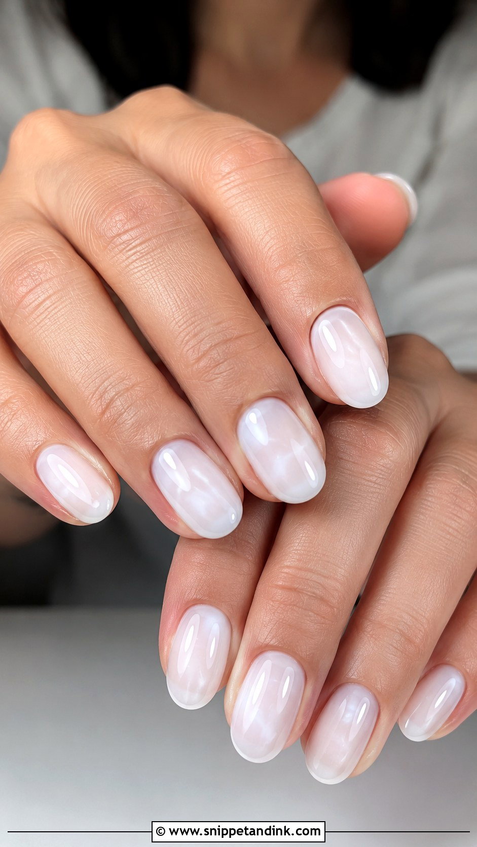 Milky White Wedding Nails - Snippet and Ink - 20 Nail Inspo for Wedding Ideas