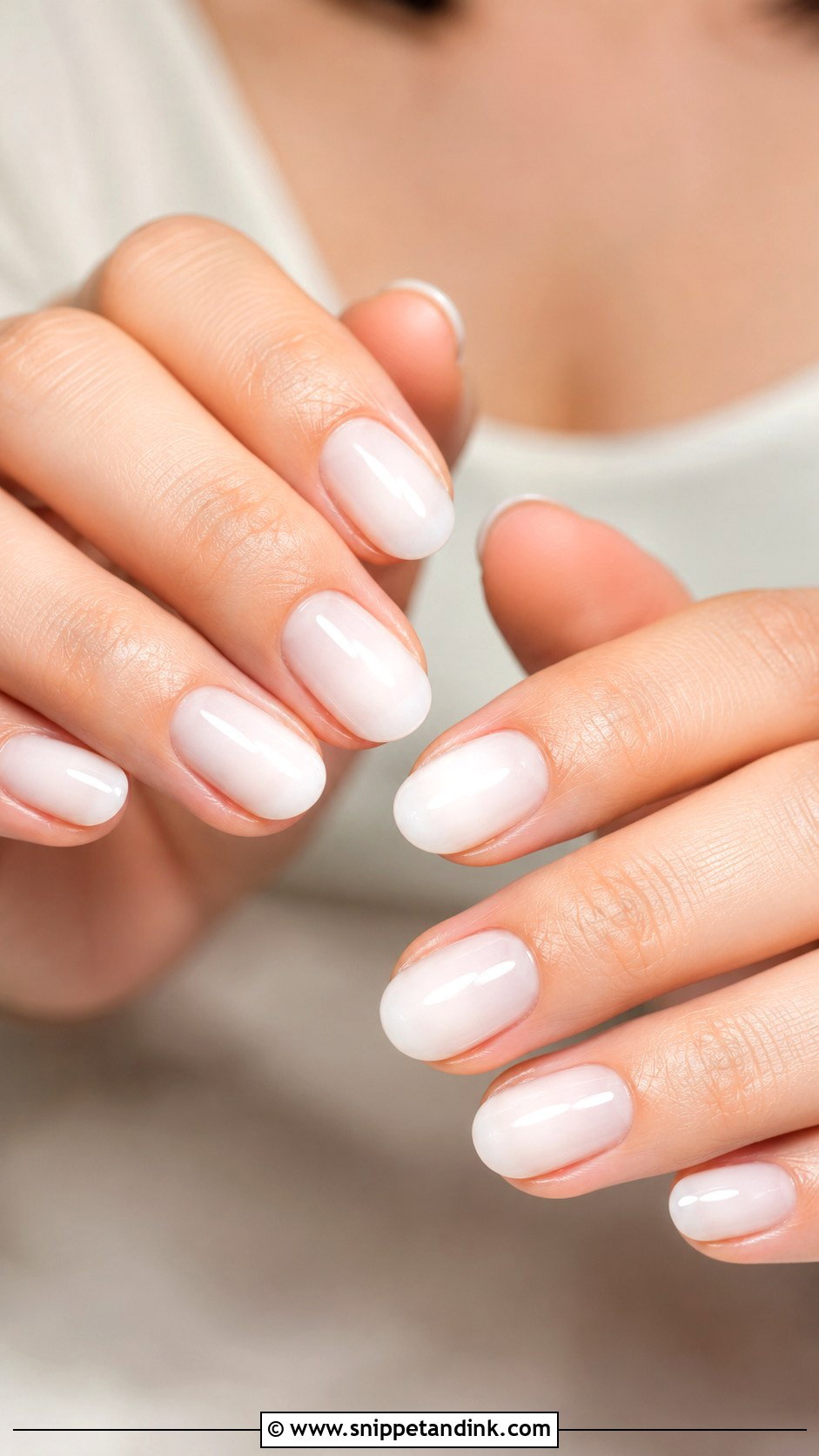 Milky White Wedding Nails - Snippet and Ink - 20 Simple Elegant Wedding Nails