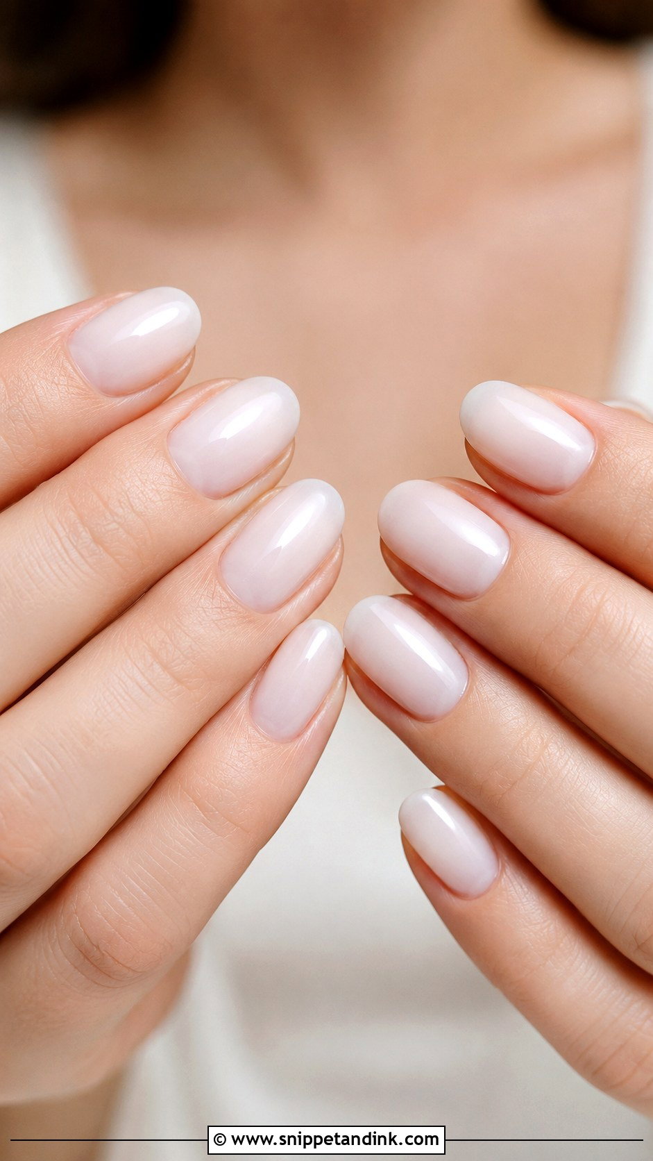 Milky White Wedding Nails - Snippet and Ink - 20 Simple Wedding Nails Brides
