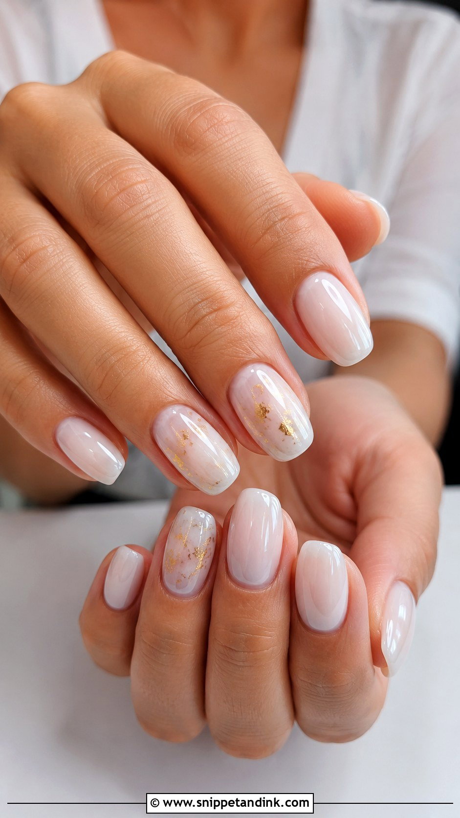 Milky White Wedding Nails - Snippet and Ink - 20 Wedding Nails for Indian Bride