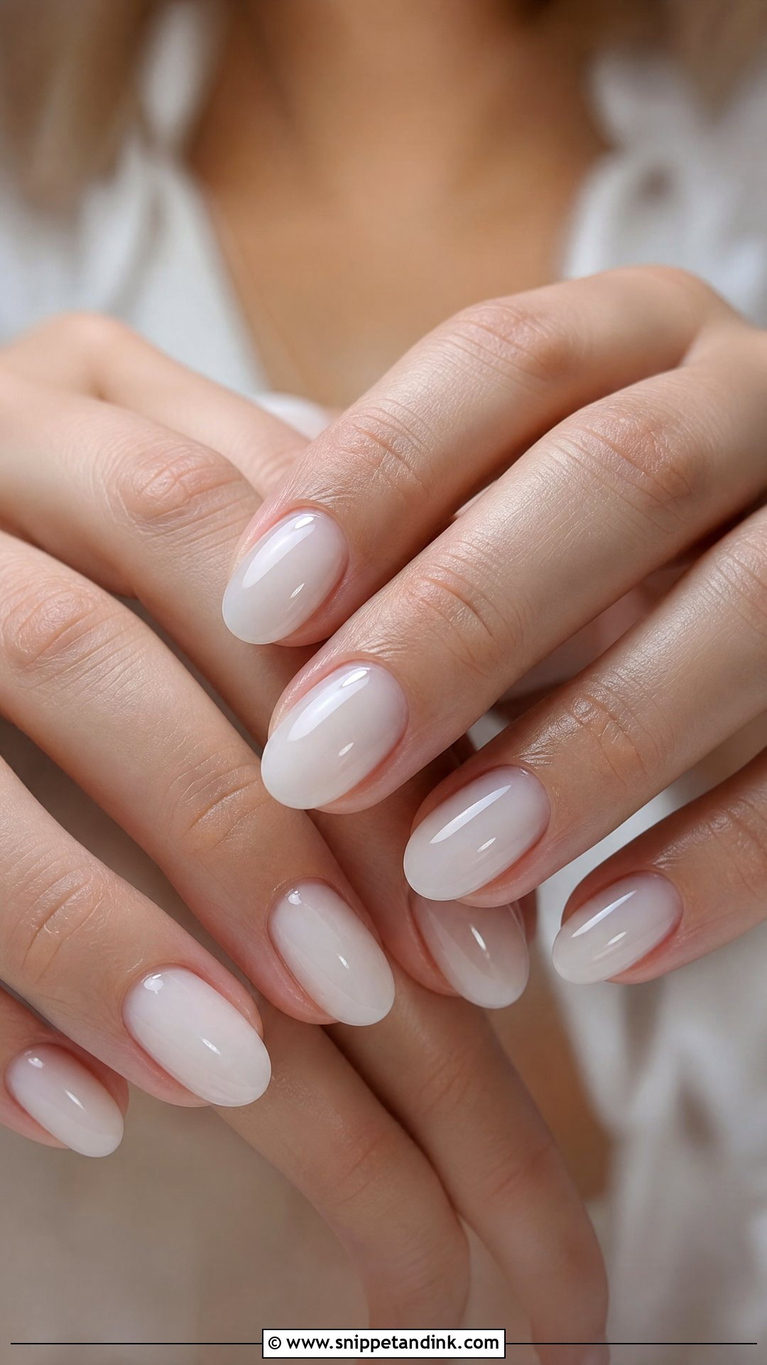 Milky White Wedding Nails - Snippet and Ink - 25 Cute Wedding Nails