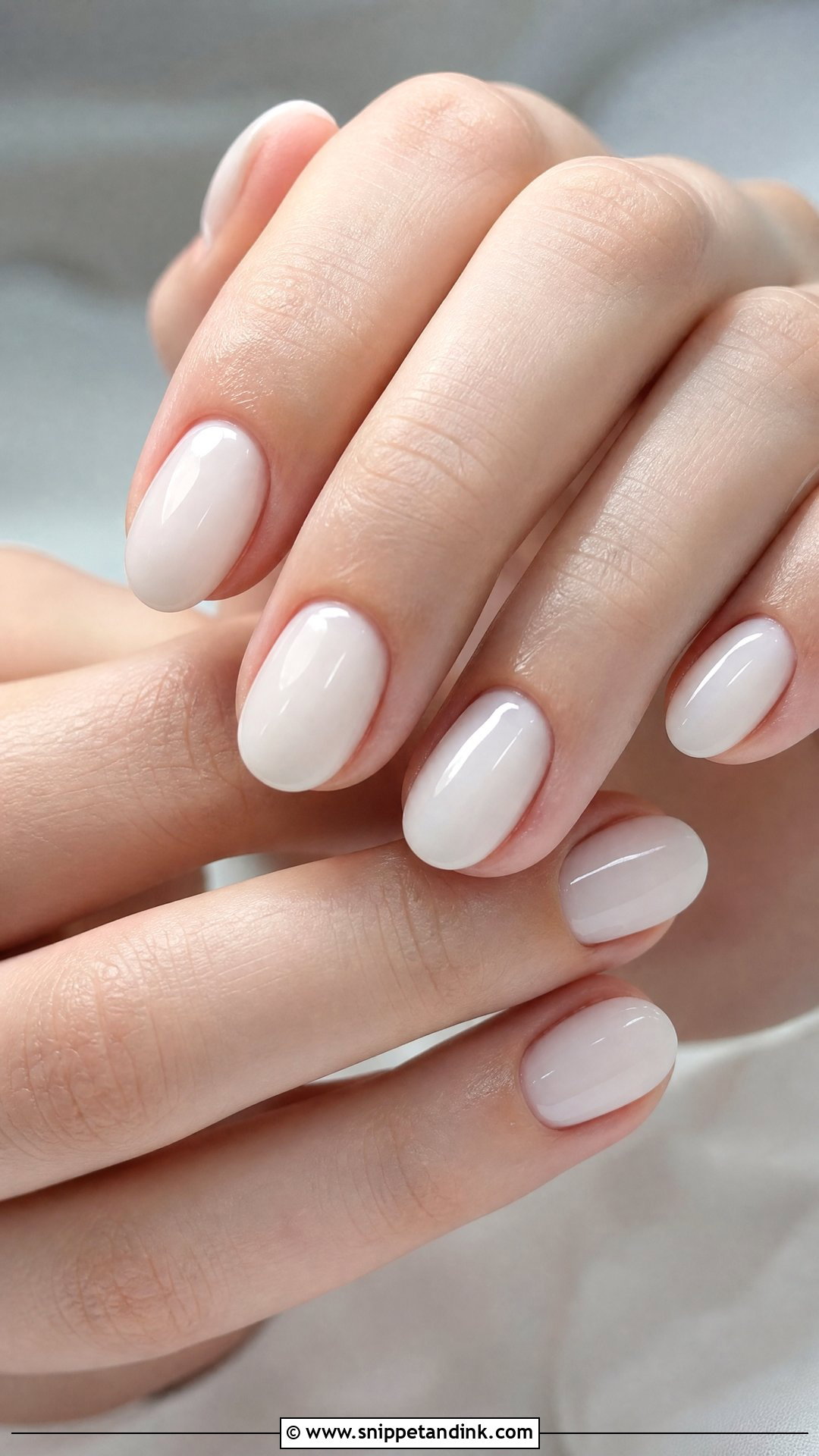 Milky White Wedding Nails - Snippet and Ink - 25 Elegant Wedding Nails