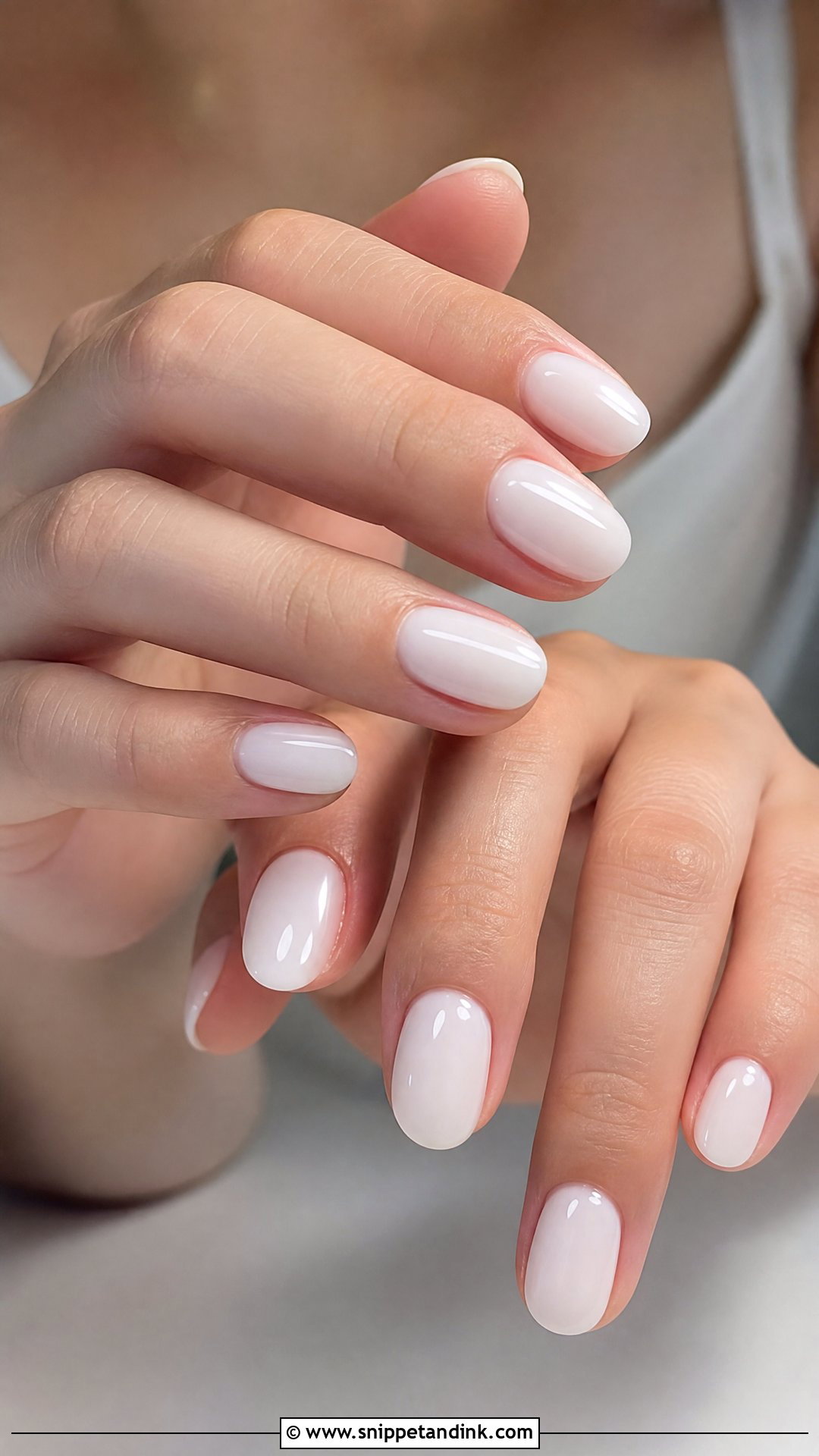 Milky White Wedding Nails - Snippet and Ink - 25 Elegant White Wedding Nail Art Ideas