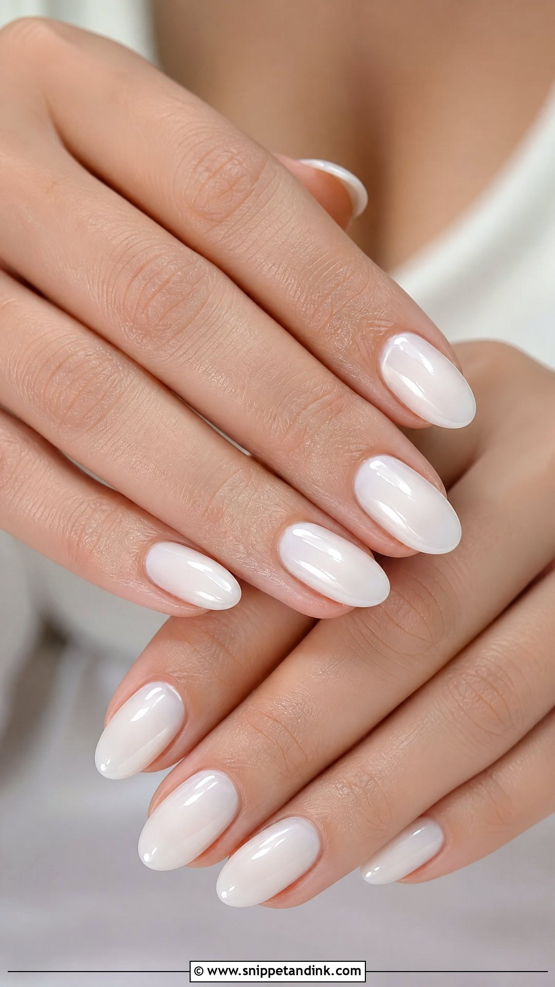 Milky White Wedding Nails - Snippet and Ink - 25 Neutral Wedding Nails