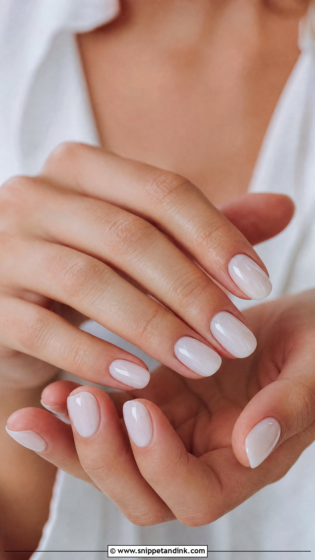 Milky White Wedding Nails - Snippet and Ink - 25 Trendy Wedding Nails