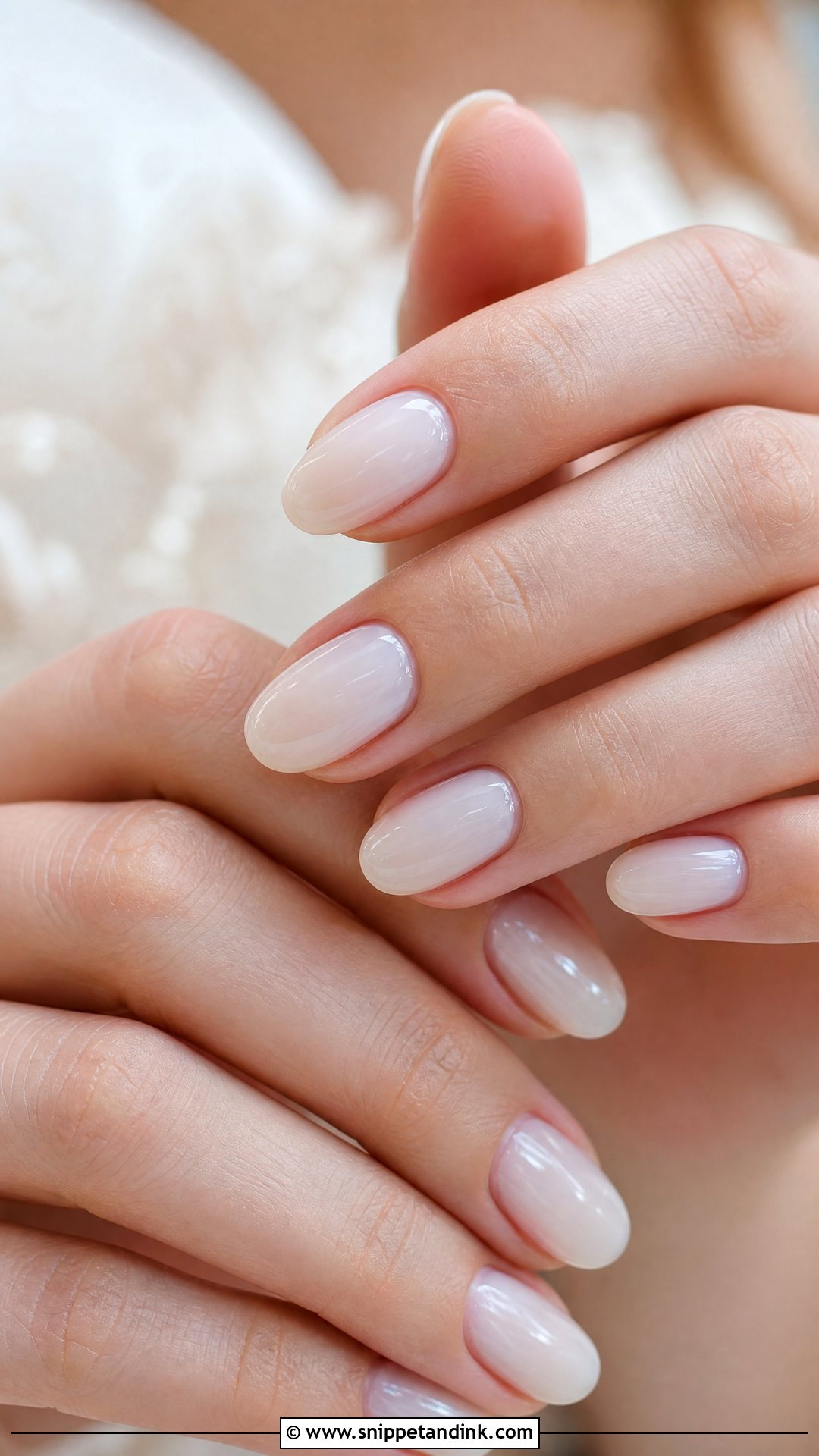 Milky White Wedding Nails - Snippet and Ink - 25 Wedding Nail Art Design Ideas