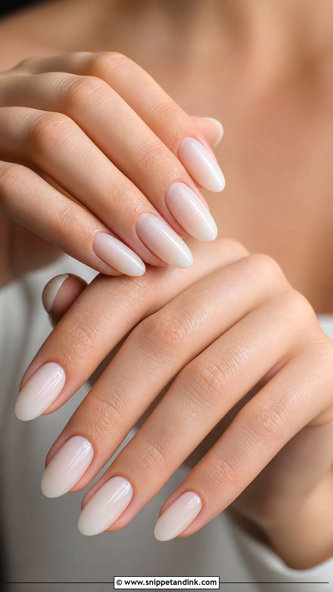Milky White Wedding Nails - Snippet and Ink - 25 Wedding Nails Inspiration