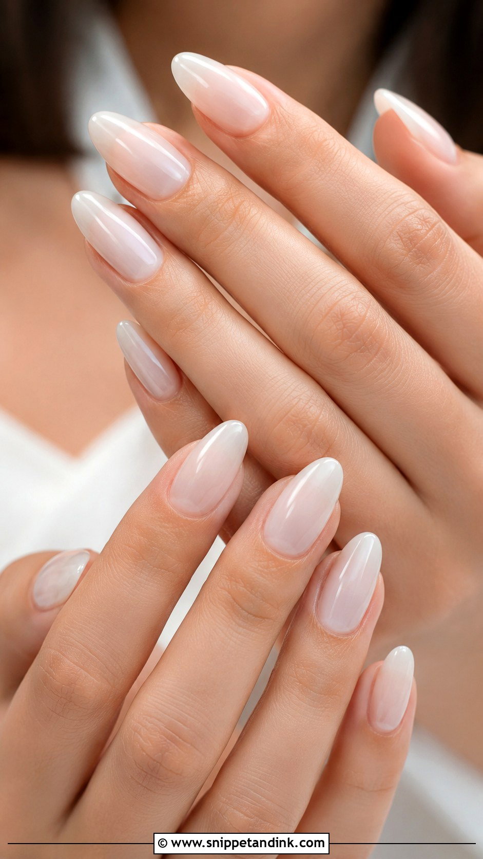 Milky White Wedding Nails - Snippet and Ink - 20 Dream Wedding Nails