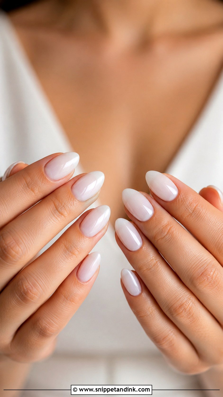 Milky White Wedding Nails - Snippet and Ink - 30 Elegant Nail Art Wedding Ideas
